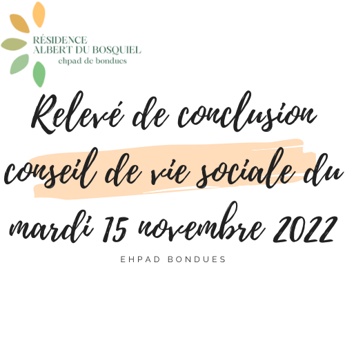 Compte-Rendu du Conseil de Vie Sociale